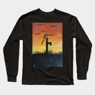 Water Pump at Sunset Long Sleeve T-Shirt